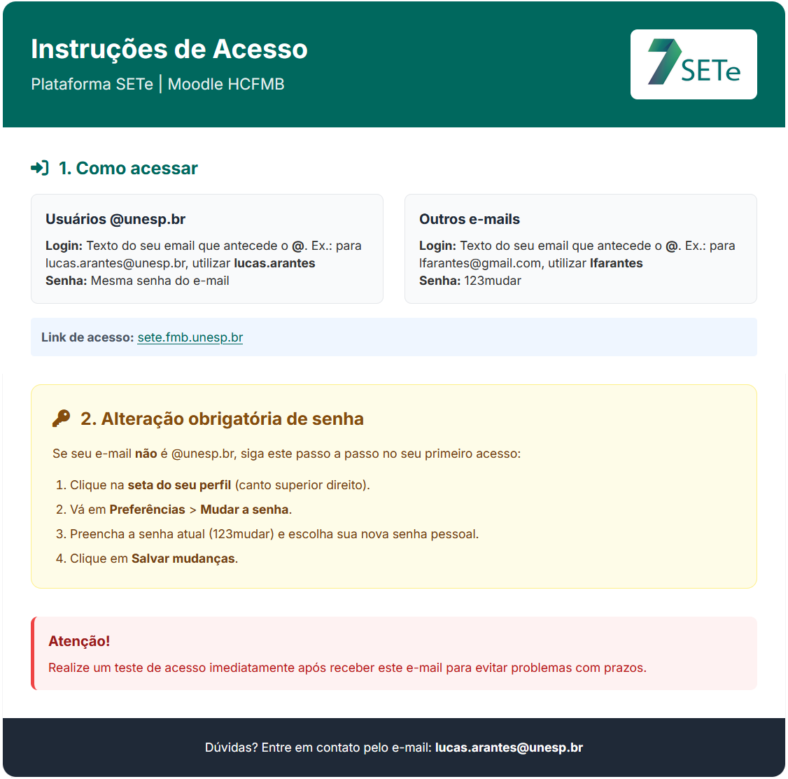 tutorial de acesso